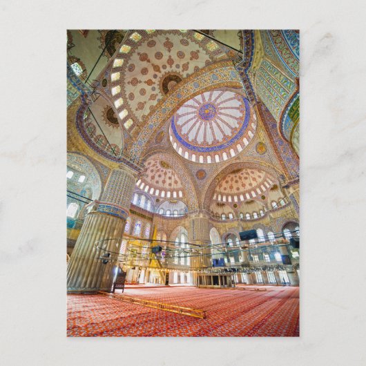 Blauw moskee Interior in Istanbul Briefkaart (Voorkant)