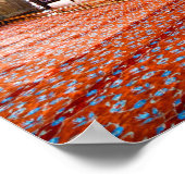 Blauw moskee Interior in Istanbul Poster (Hoek)