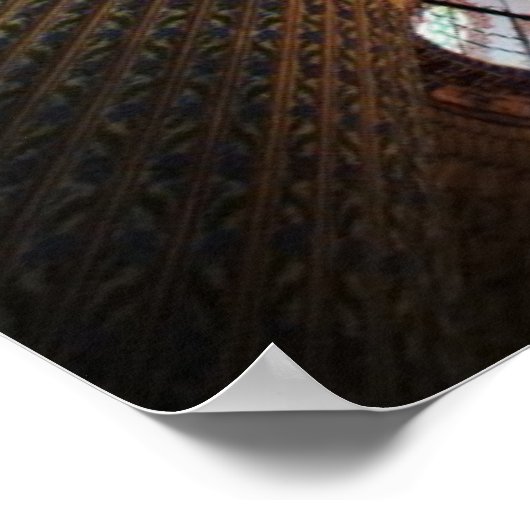 Blauw moskeeplafond in Istanbul Poster (Hoek)