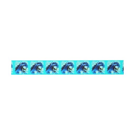 blauw mosterang hengleon uitnodigingen wikkel (Vlak)
