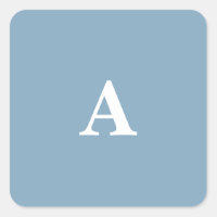 Blauw-mosterd-witte Monogrammen Eenvoudig minimuma