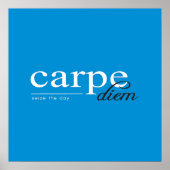 Blauw Motivatie Inspirerend citaat Poster (Voorkant)