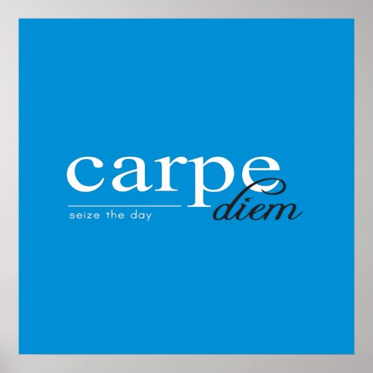 Blauw Motivatie Inspirerend citaat Poster (Voorkant)