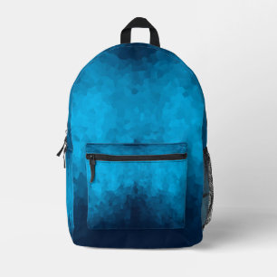 Blauw Mozaïek Geometrisch Patroon Bedrukte Rugzak