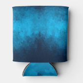 Blauw Mozaïek Geometrisch Patroon Blikjeskoeler (Voorkant)