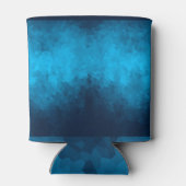 Blauw Mozaïek Geometrisch Patroon Blikjeskoeler (Achterkant)