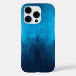 Blauw mozaïek geometrisch patroon iPhone 16 pro hoesje