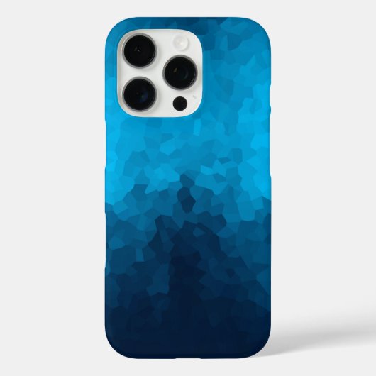 Blauw mozaïek geometrisch patroon Case-Mate iPhone case (Achterkant)