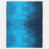 Blauw Mozaïek Geometrisch Patroon Fleece Deken (Voorkant)