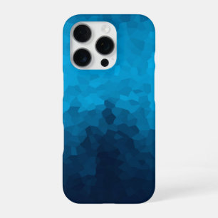 Blauw mozaïek geometrisch patroon iPhone 16 pro hoesje
