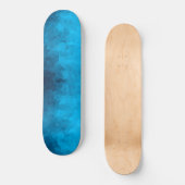 Blauw mozaïek geometrisch patroon persoonlijk skateboard (Voorkant)