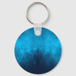 Blauw mozaïek geometrisch patroon sleutelhanger