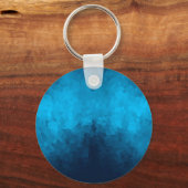 Blauw mozaïek geometrisch patroon sleutelhanger (Voorkant)