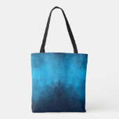 Blauw mozaïek geometrisch patroon tote bag (Achterkant)