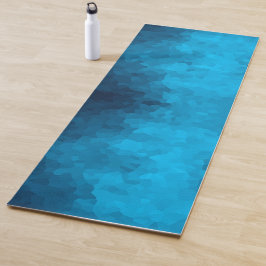 Blauw mozaïek geometrisch patroon yogamat