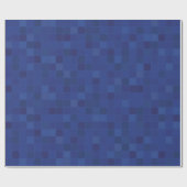 Blauw mozaïek huis ontwerp inpakpapier. cadeaupapier (Vlak)