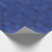 Blauw mozaïek huis ontwerp inpakpapier. cadeaupapier (Hoek)