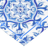 Blauw Mozaïek Italiaanse barokke kunst Korte Tafelloper (Hoek)