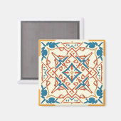 blauw mozaïek magneet (Voorkant / Achterkant)