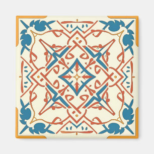 blauw mozaïek magneet