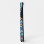 Blauw Mozaïek Sierpatroon Case-Mate iPhone Case (Achterkant/links)