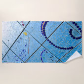 Blauw Mozaïek Strandlaken (Voorkant)