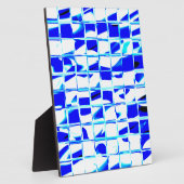 blauw-mozaïek tegel fotoplaat (Zijkant)