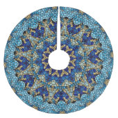 Blauw Mozaïek Vakantie Kerstrok Kerstboom Rok (Voorkant)