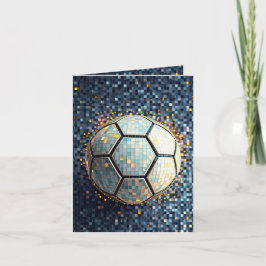 Blauw Mozaïek Voetbal Abstracte Kunst Wereldkampio