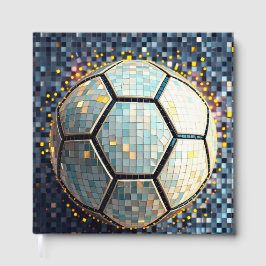 Blauw Mozaïek Voetbal Abstracte Kunst Wereldkampio Gastenboek