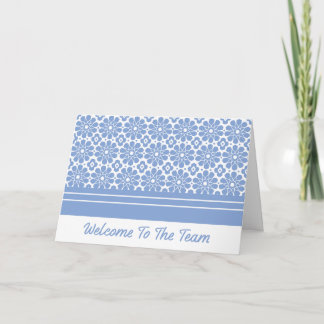 Blauw Mozaïek Welkom bij het Team Nieuwe Medewerke Kaart