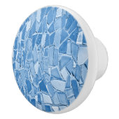 blauw mozaïekdeur of -ventilator keramische knop (Rechts)