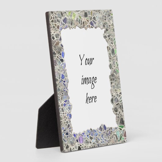 Blauw MozaïekLijst Fotoplaat (Zijkant)