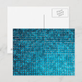 Blauw mozaïekpatroon briefkaart (Voorkant / Achterkant)
