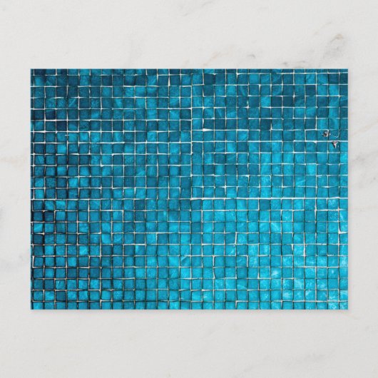 Blauw mozaïekpatroon briefkaart (Voorkant)