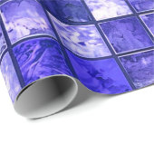 Blauw mozaïekpatroon cadeaupapier (Rol Hoek)