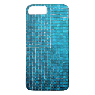 Blauw mozaïekpatroon 	iPhone 8/7 plus hoesje