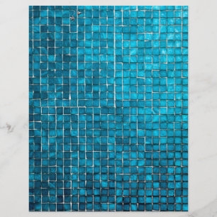 Blauw mozaïekpatroon flyer