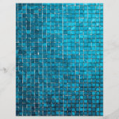 Blauw mozaïekpatroon flyer (Achterkant)