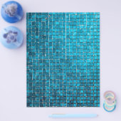 Blauw mozaïekpatroon flyer (Enkel)