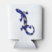 Blauw mozaïekpatroon Gecko Lizard Reptile Art Blikjeskoeler (Achterkant)