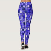Blauw mozaïekpatroon leggings (Achterkant)