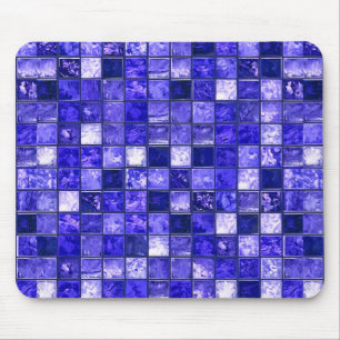Blauw mozaïekpatroon muismat