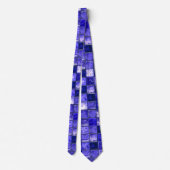 Blauw mozaïekpatroon stropdas (Achterkant)