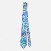 Blauw Mozaïekpatroon Stropdas (Voorkant)