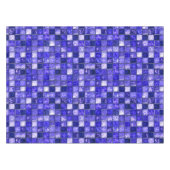 Blauw mozaïekpatroon tafelkleed (Voorkant (Horizontaal))