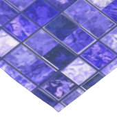 Blauw mozaïekpatroon tafelkleed (Gekanteld)