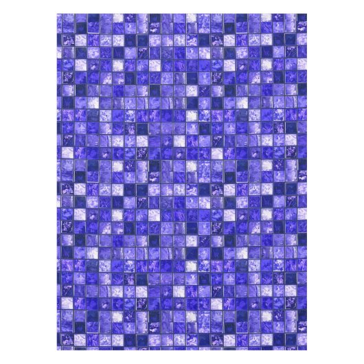 Blauw mozaïekpatroon tafelkleed (Voorkant)
