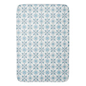 Blauw Mozaïekpatroon uit Marokko Badmat (Voorkant Verticaal)