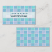 Blauw mozaïekraster visitekaartje (Voorkant / Achterkant)